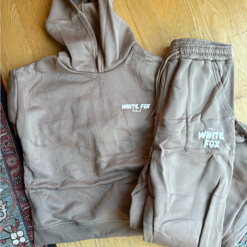 Tan Hoodie and Joggers Set